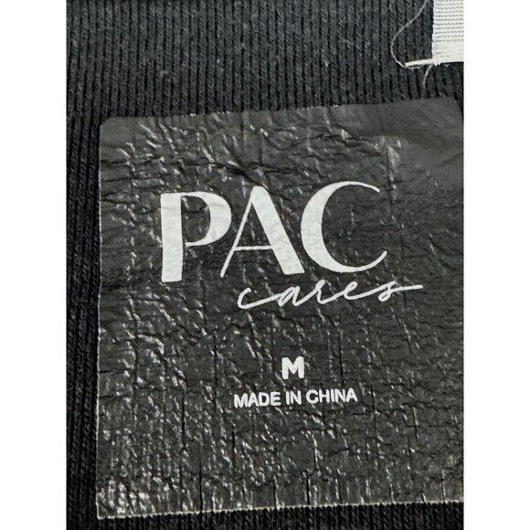 PAC Small Black Baby Tee Corset Long Sleeve Lettuce Hem Whimsigoth FairyGrunge - Picture 4 of 8